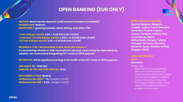 🇪🇺 Offer for Open Banking FTD for Tier 1 countries